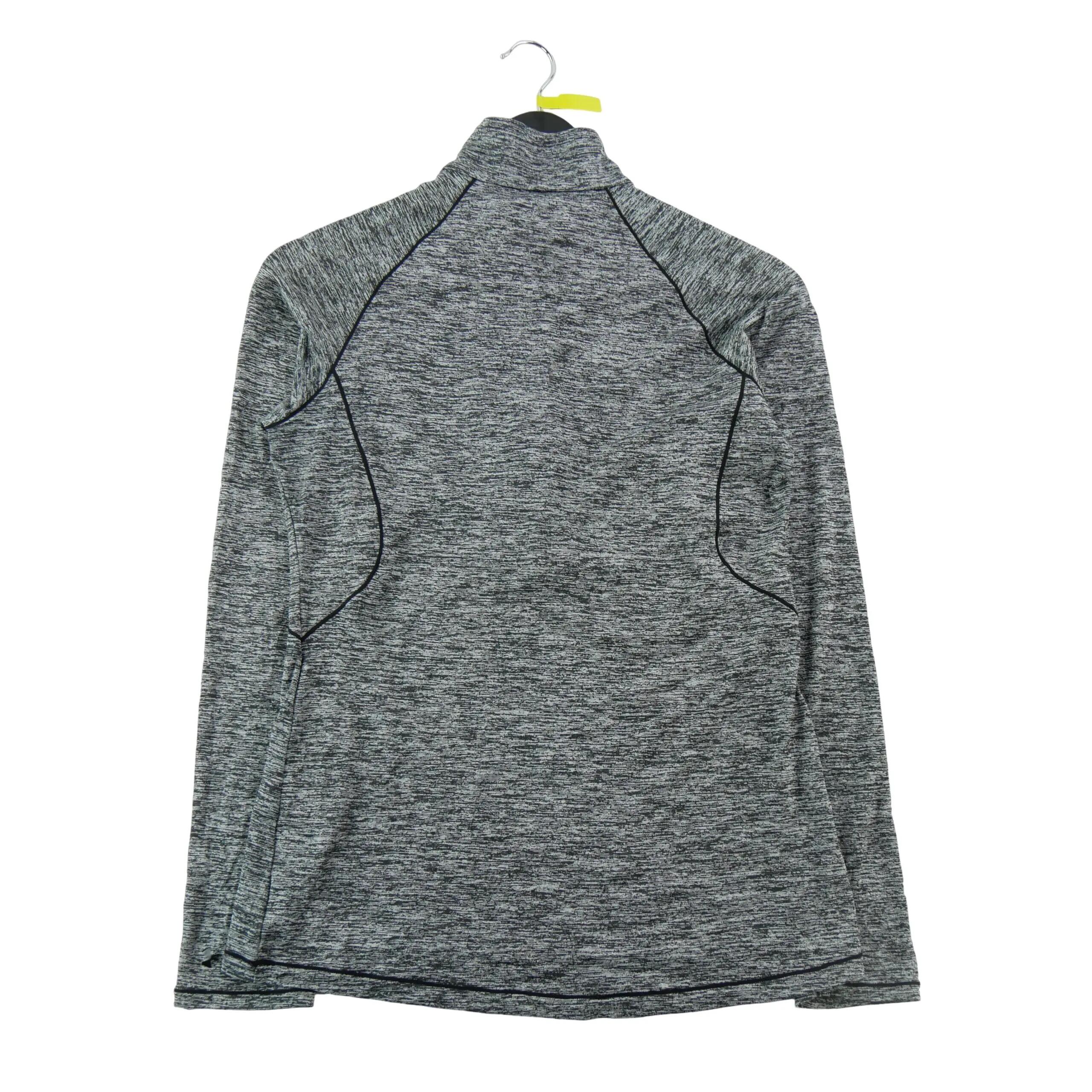 Herren-Sweatshirt mit halbem Reißverschluss meliert 2/7