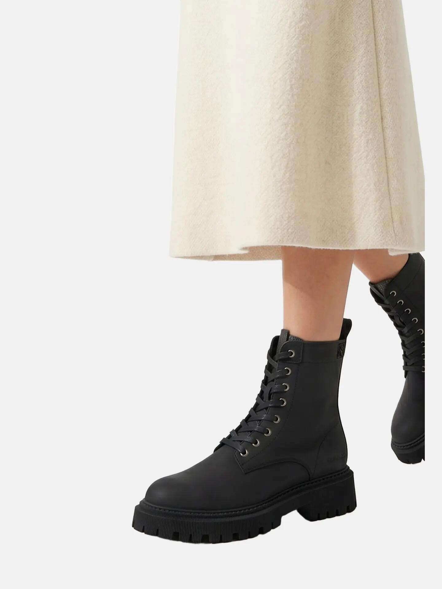 Cizme femei Napapijri negru cu șireturi și platformă - Sneakers boots 6/7