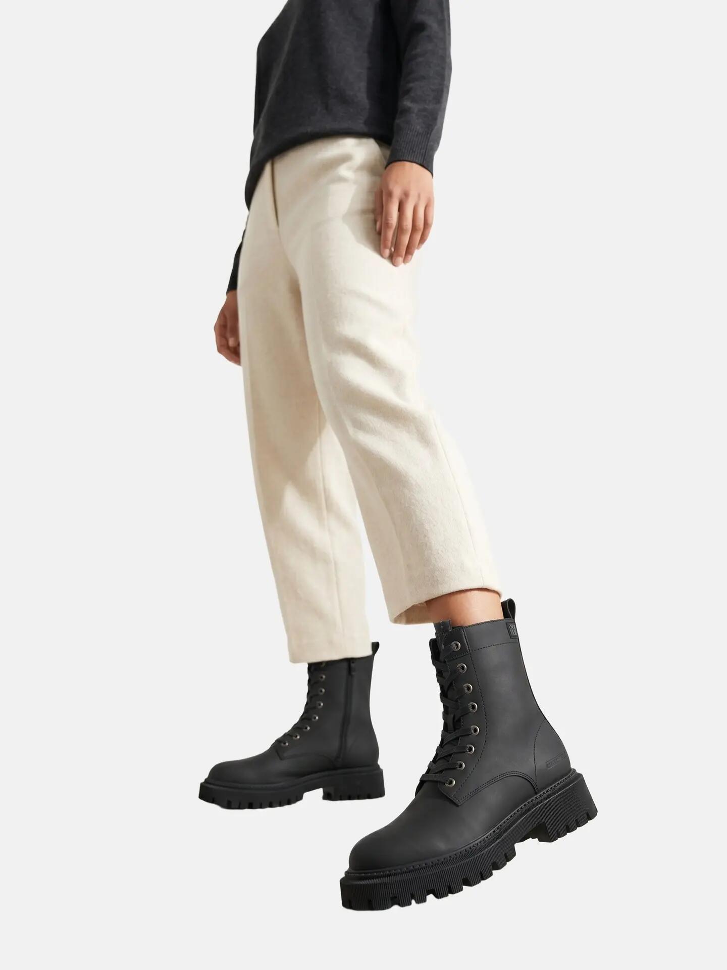 Boots femme Napapijri noir à lacets et plateforme - Sneakers boots 5/7
