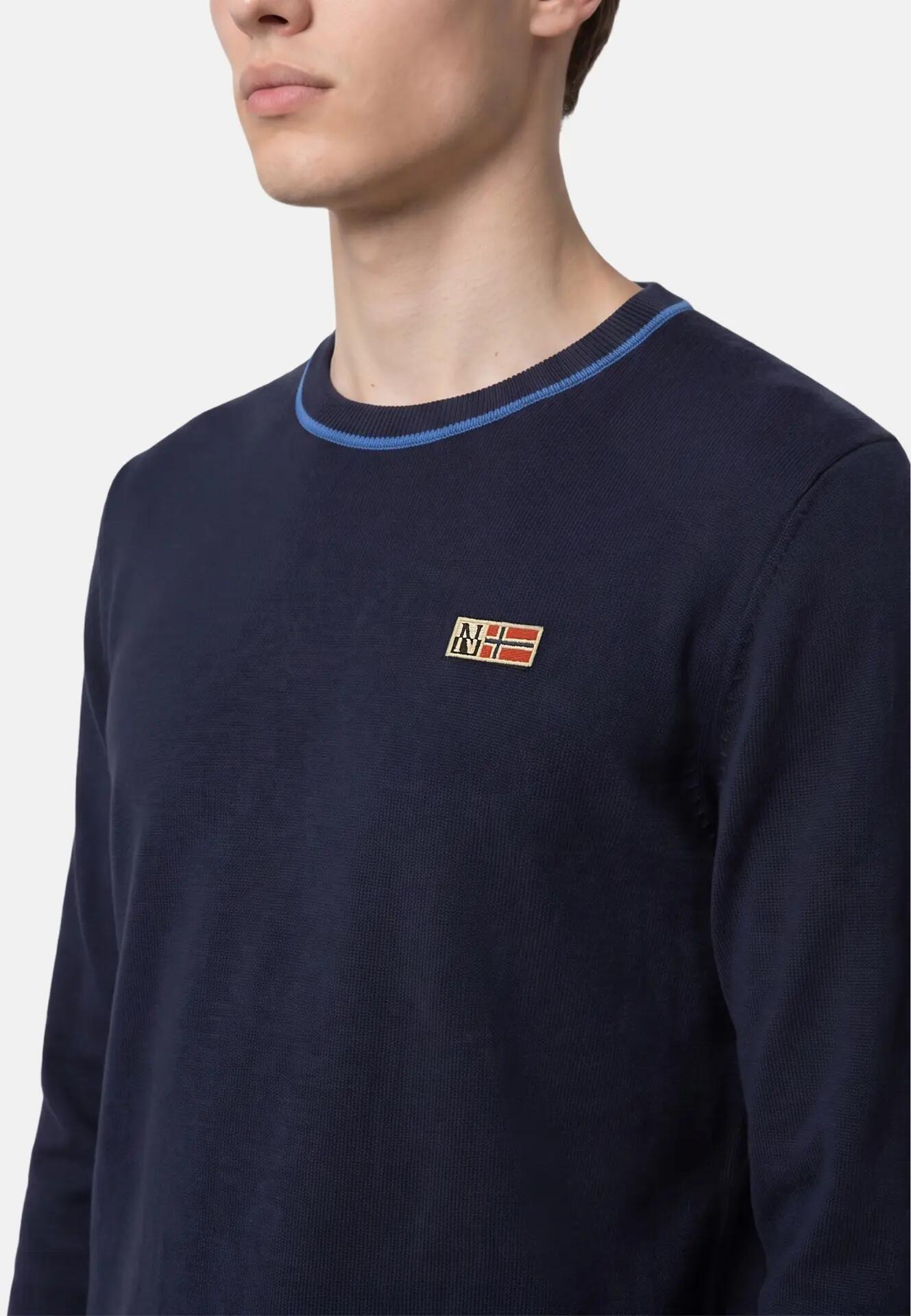 Jersey hombre azul Napapijri mezcla viscosa lana poliamida 5/6