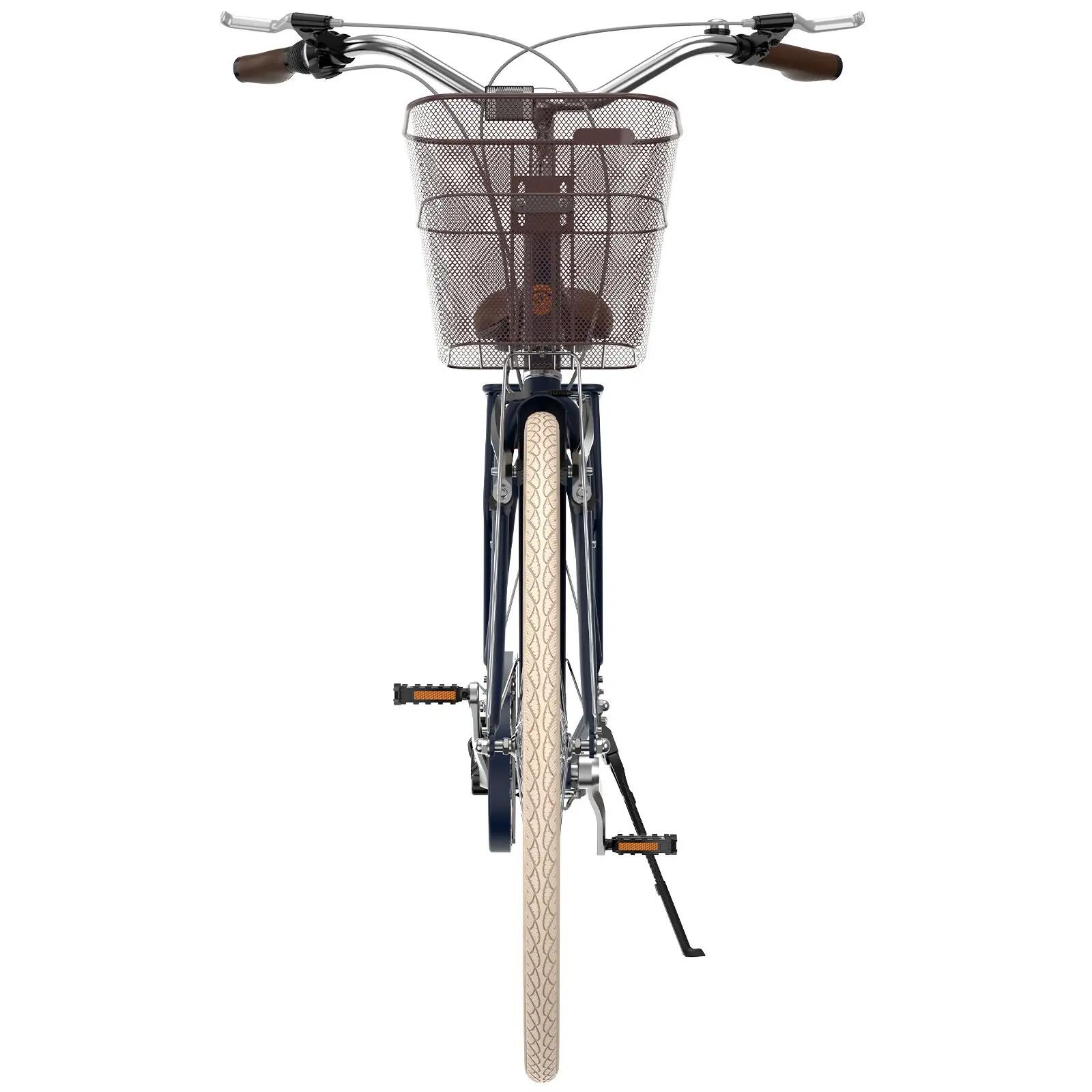 Rower Miejski EM10 – 28" – 6 Biegów – Aluminium – V-Brake – Koszyk Przedni 10/12