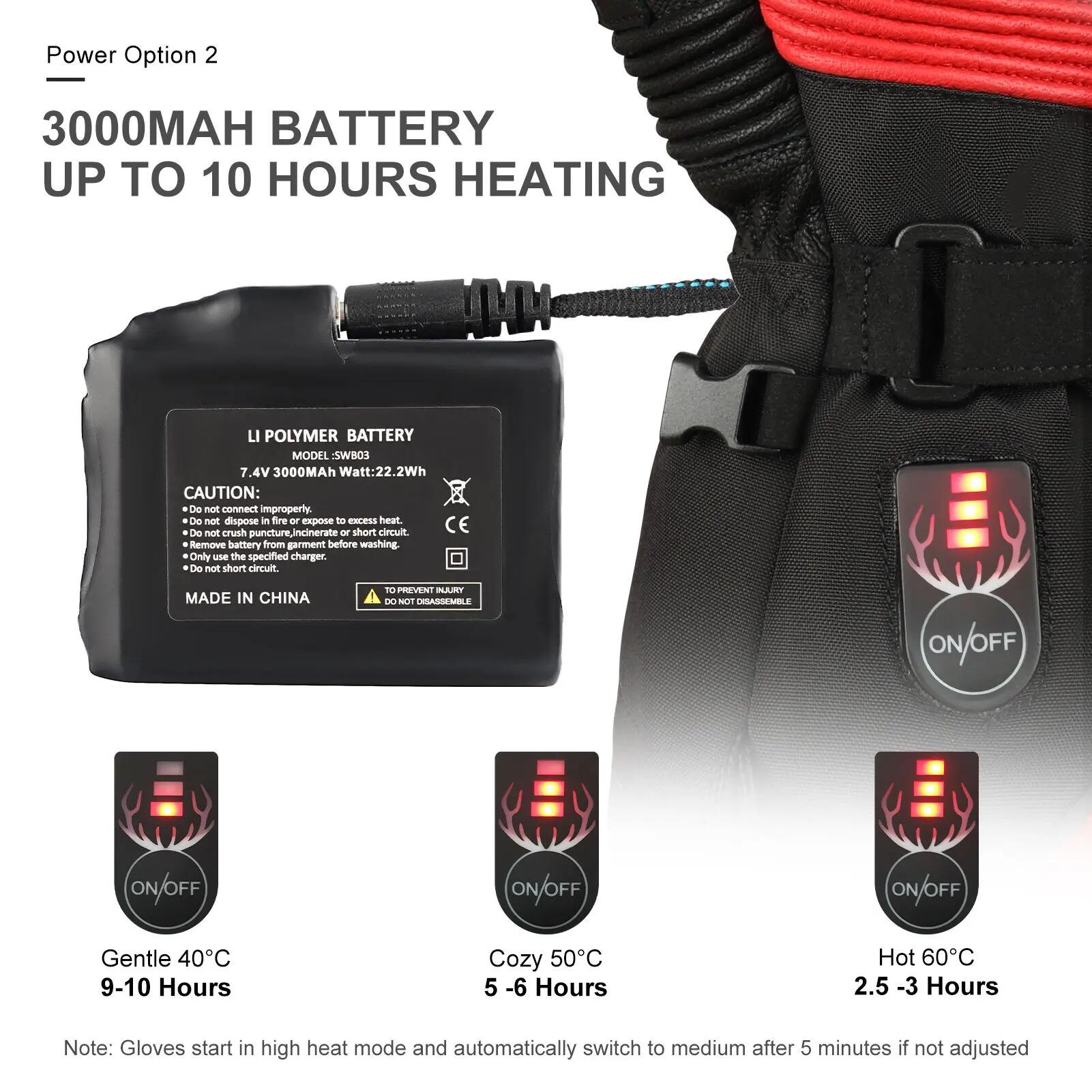 Savior motorhandschoenen 7,4 V 2200 mAh, touchscreen, antislip 6/6