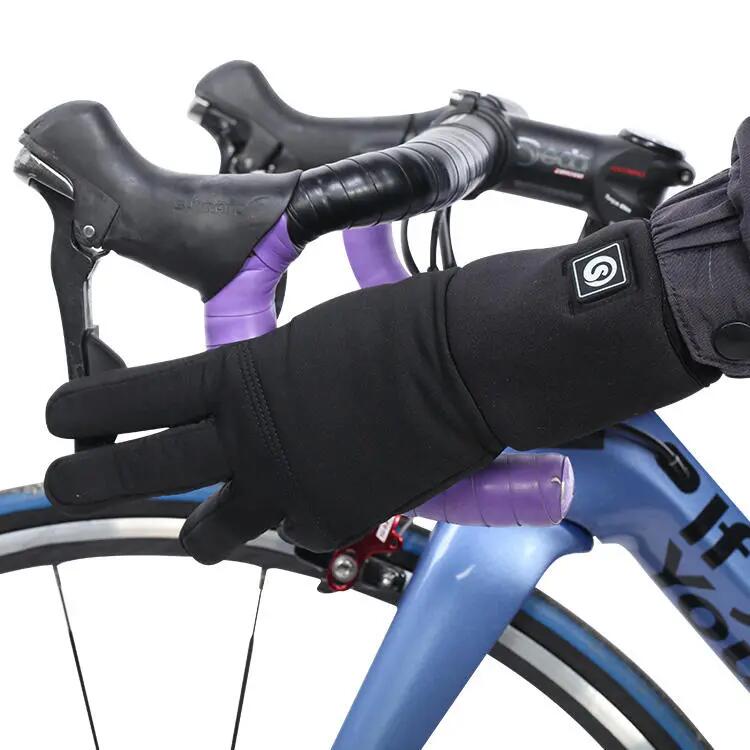 Guanti riscaldati personalizzati per sci, bici, corsa, touchscreen 6/7