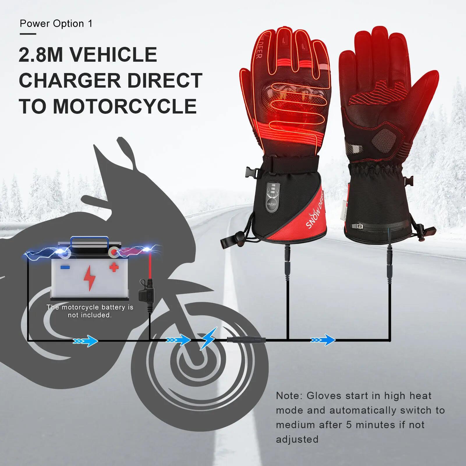 Savior motorhandschoenen 7,4 V 2200 mAh, touchscreen, antislip 3/6