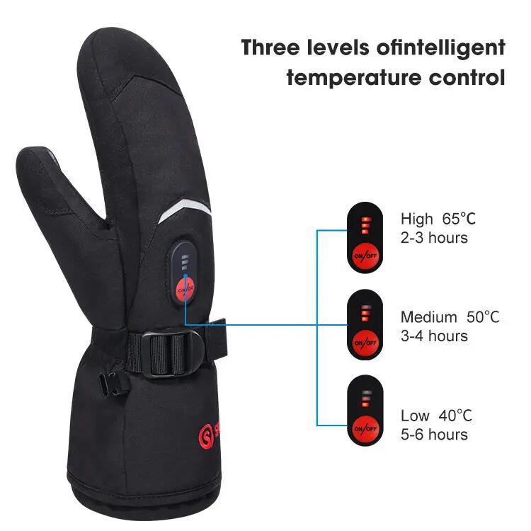 Verwarmde skihandschoenen met USB, touchscreen en waterdicht 7/7