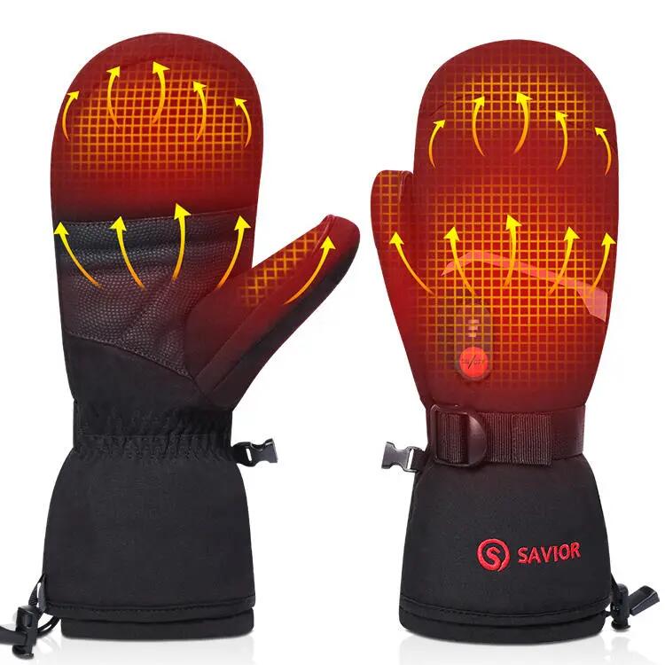 Verwarmde skihandschoenen met USB, touchscreen en waterdicht 6/7
