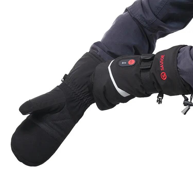 Verwarmde skihandschoenen met USB, touchscreen en waterdicht 5/7