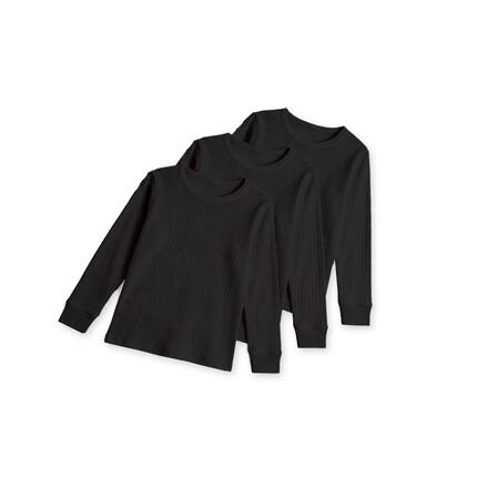 Kinder Ski Langarm-Unterhemd Feinripp weiche Innenseite Gr. 122-164 3er Pack