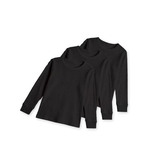 Kinder Ski Langarm-Unterhemd Feinripp weiche Innenseite Gr. 122-164 3er Pack