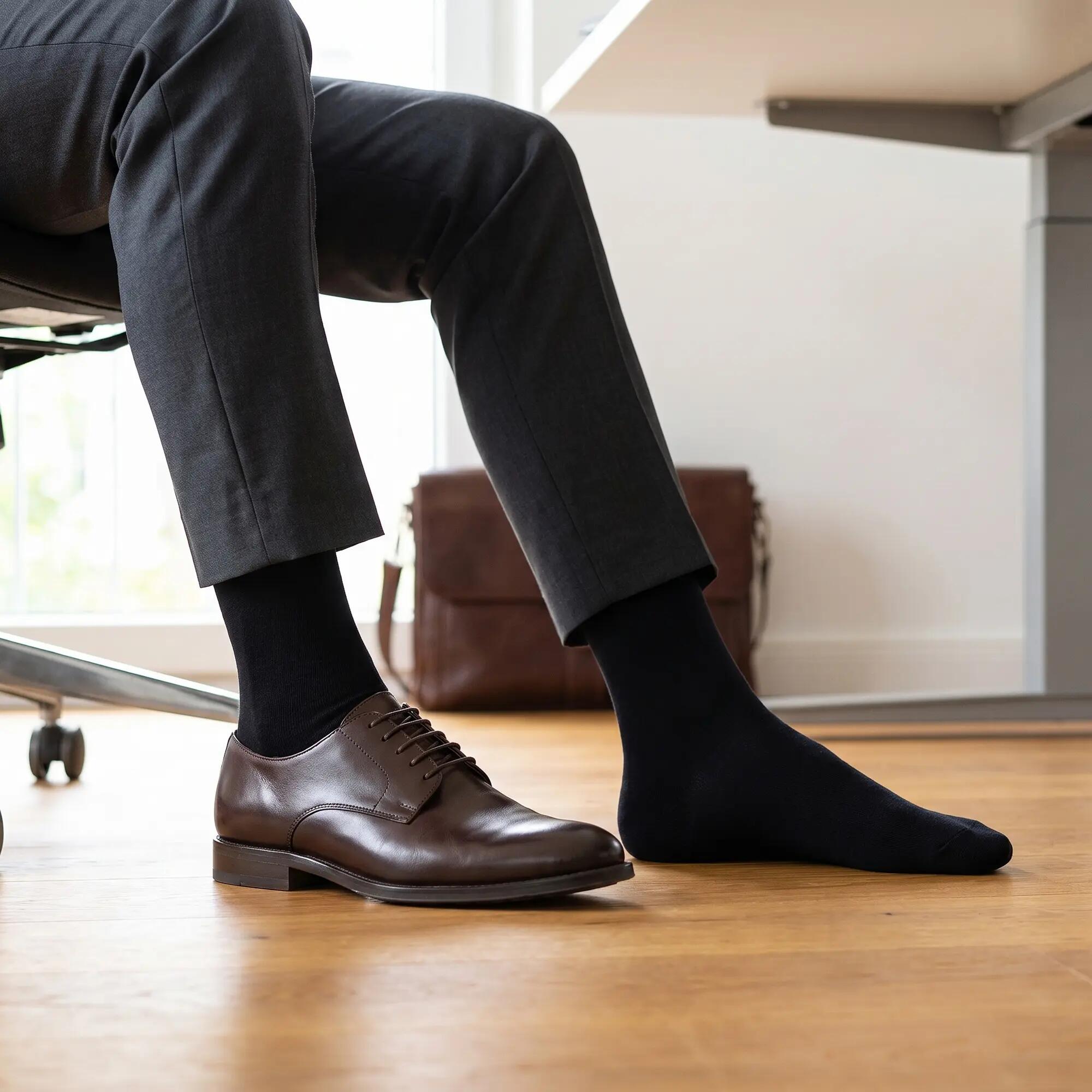 Herren Freizeitsocken Baumwolle Übergröße 47-50 Komfortbund flache Naht 6 Paar 3/5