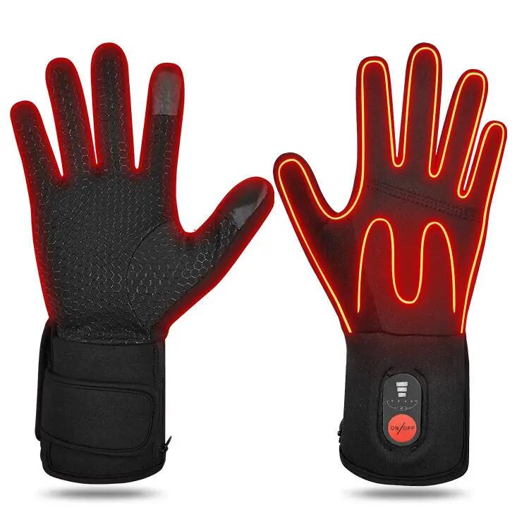 Dünne, gefütterte, wiederaufladbare beheizbare Handschuhe für Outdoor 3/6