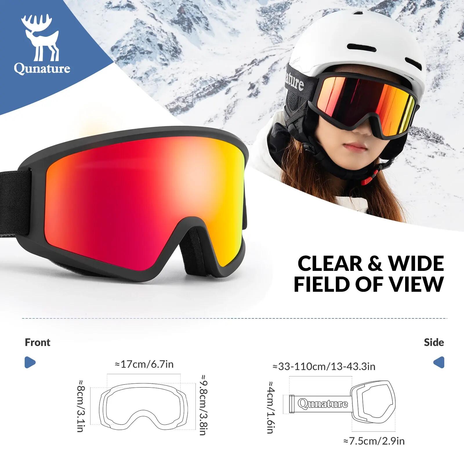 Lot gants de ski tactiles imperméables + masque de ski antibuée 4/10