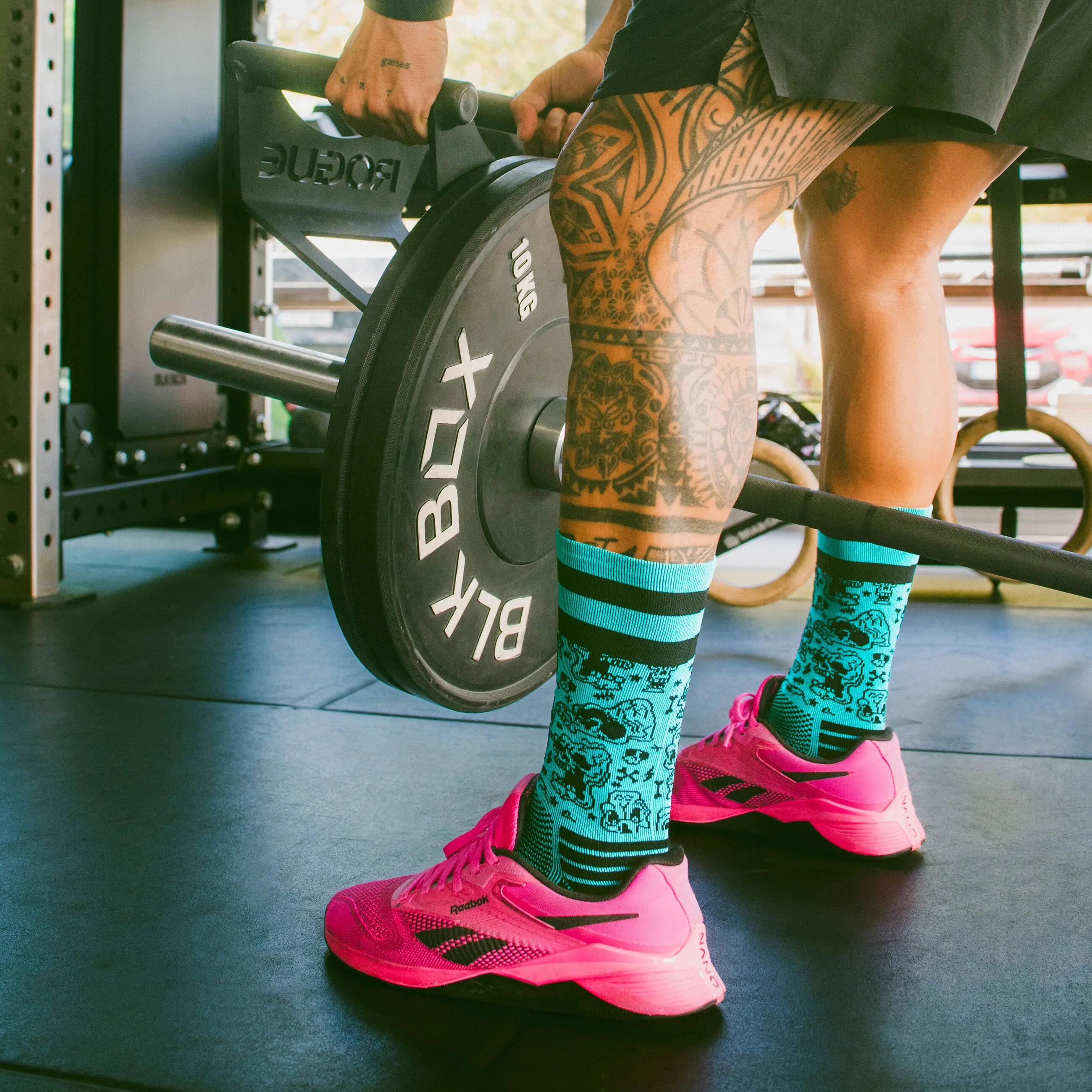 Skull Yard - Chaussettes techniques de running et cyclisme 3/4