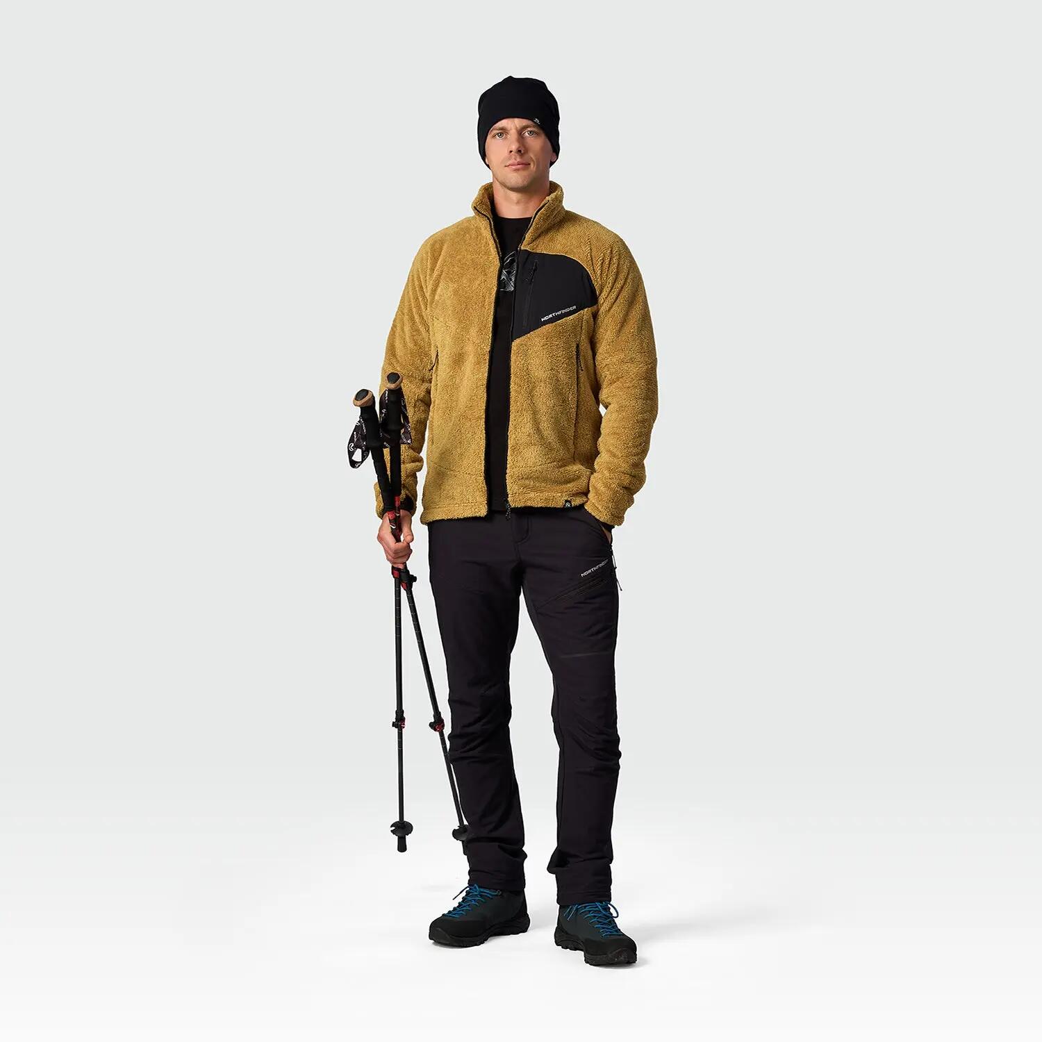Pánský aktivní fleece svetr SEBA, sherpa fleece, regular střih 4/6