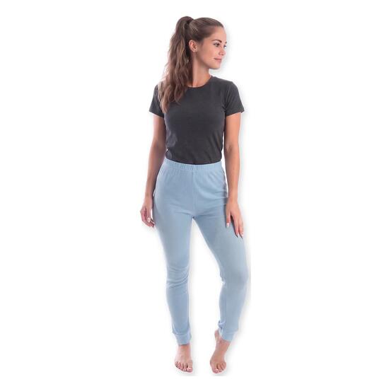 Damen Skiunterhose lange Unterhose Funktionsunterhose mit Innenfleece Baumwolle