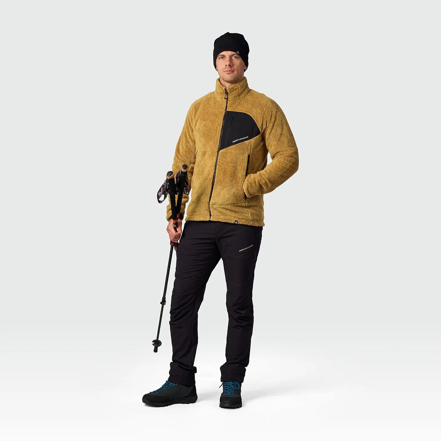 Pánský aktivní fleece svetr SEBA, sherpa fleece, regular střih 2/6