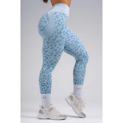 Push-Up Kompressionsleggings mit Leopardenmuster PRIMAL 849 BLUE LEOPARD