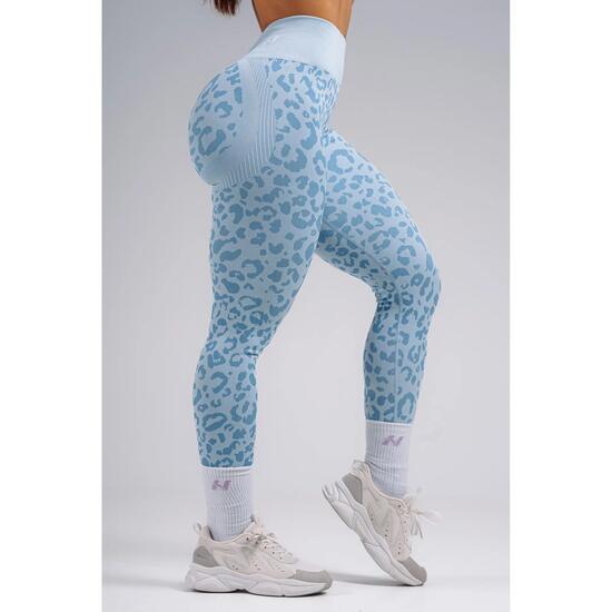 Push-Up Kompressionsleggings mit Leopardenmuster PRIMAL 849 BLUE LEOPARD