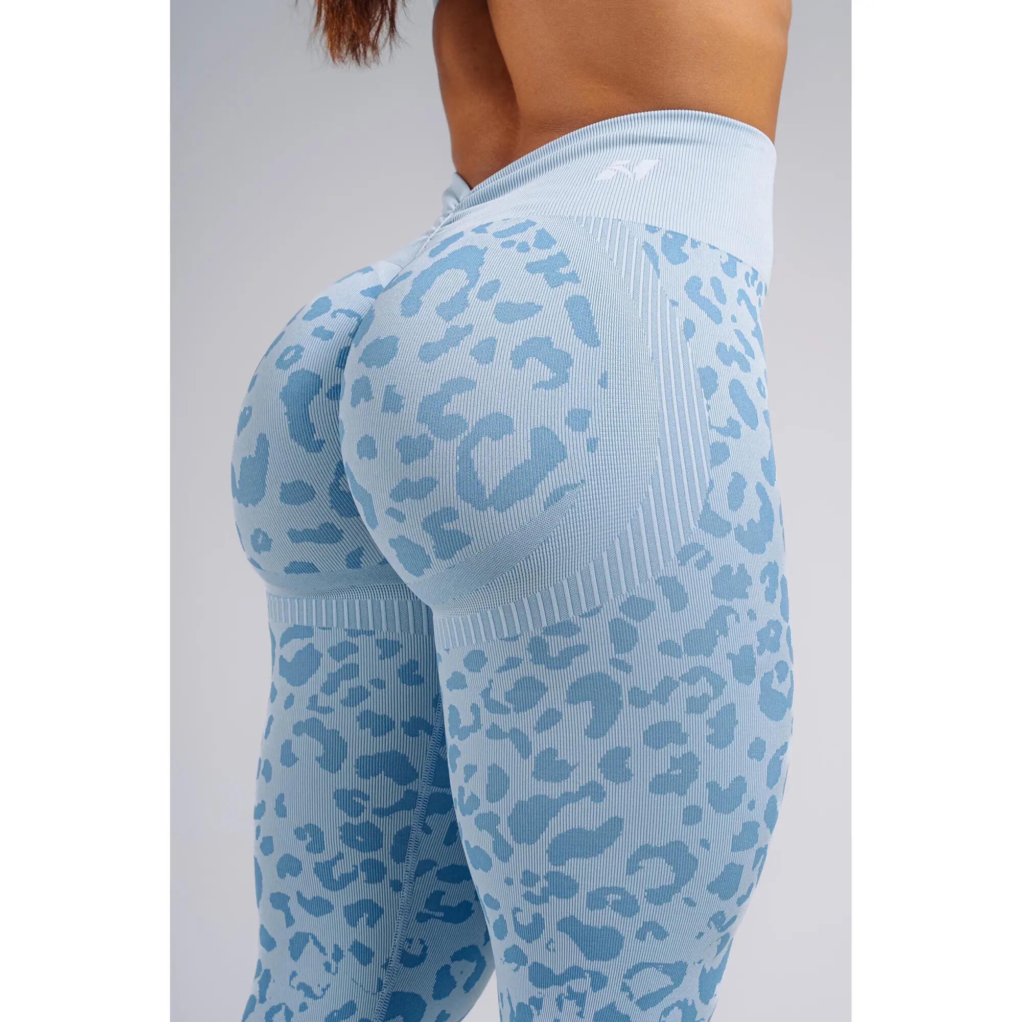 Push-Up Kompressionsleggings mit Leopardenmuster PRIMAL 849 BLUE LEOPARD 3/5