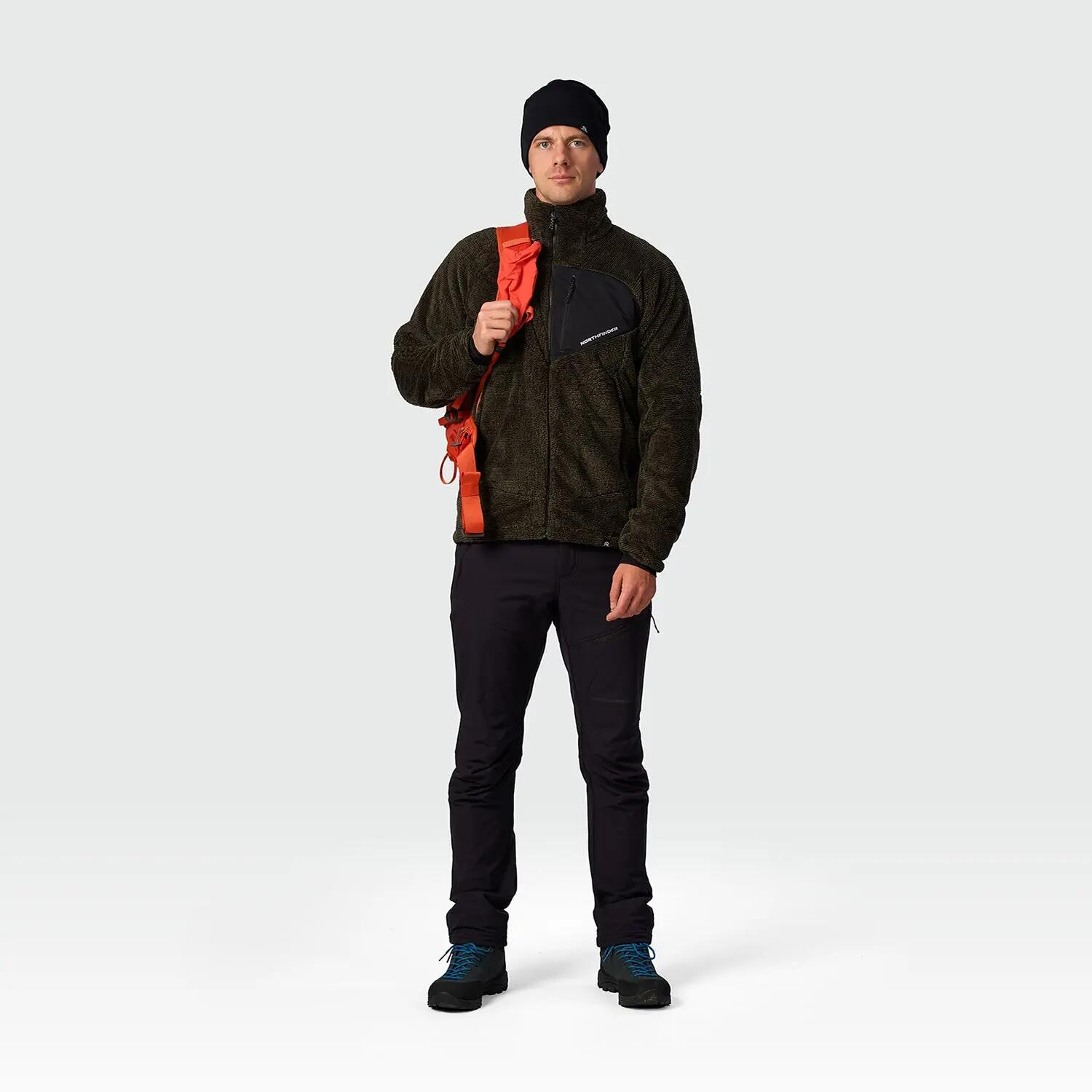 Pánský aktivní fleece svetr SEBA, sherpa fleece, regular střih 2/8