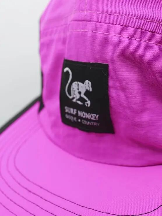 Boné de 5 painéis - Corrida - Reciclado - Impermeável - Adulto (Rosa Neon) 2/3
