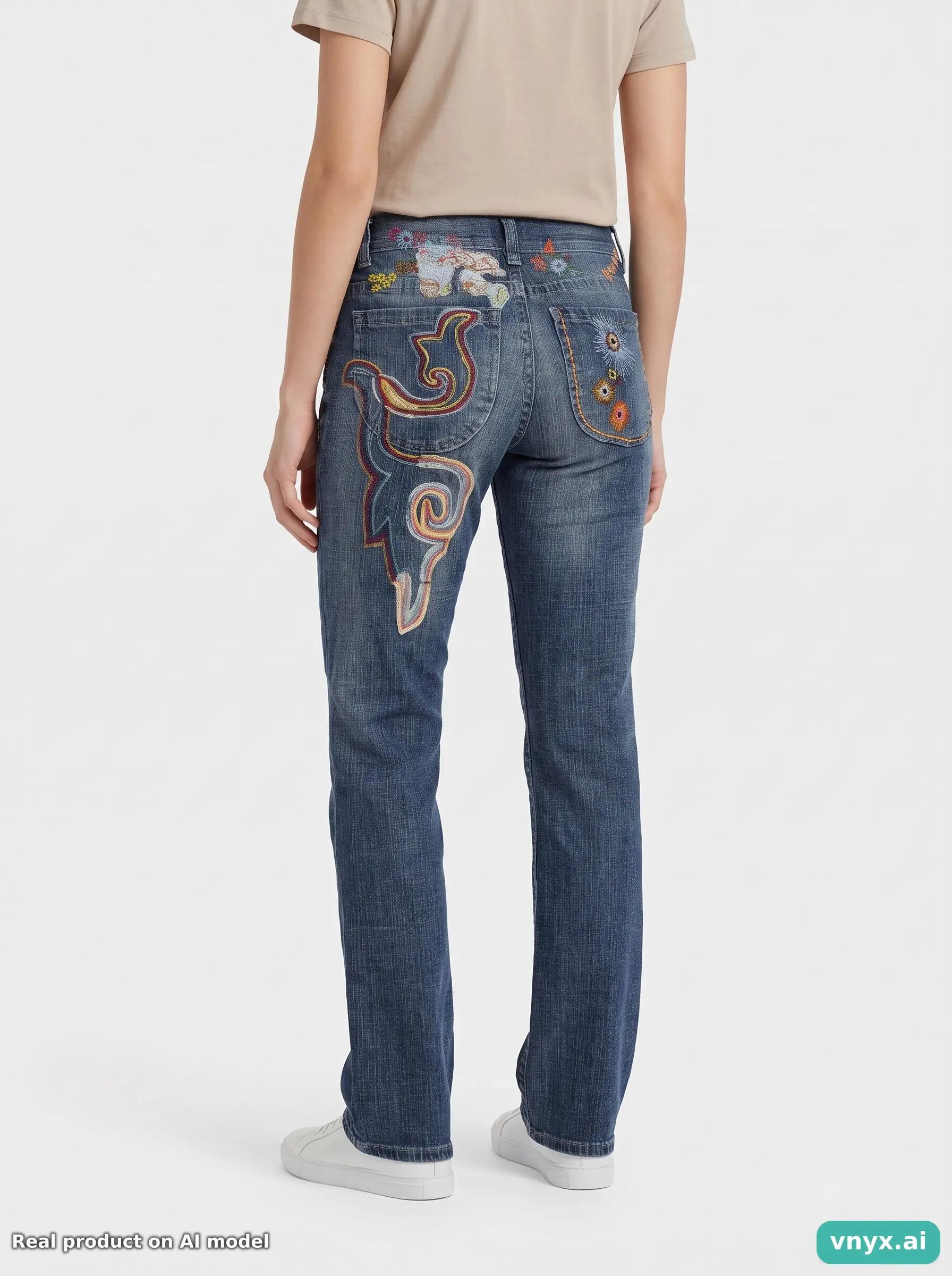 Second Life - Vintage Replay Dark Blue Jeans Women W29 L32 2/6