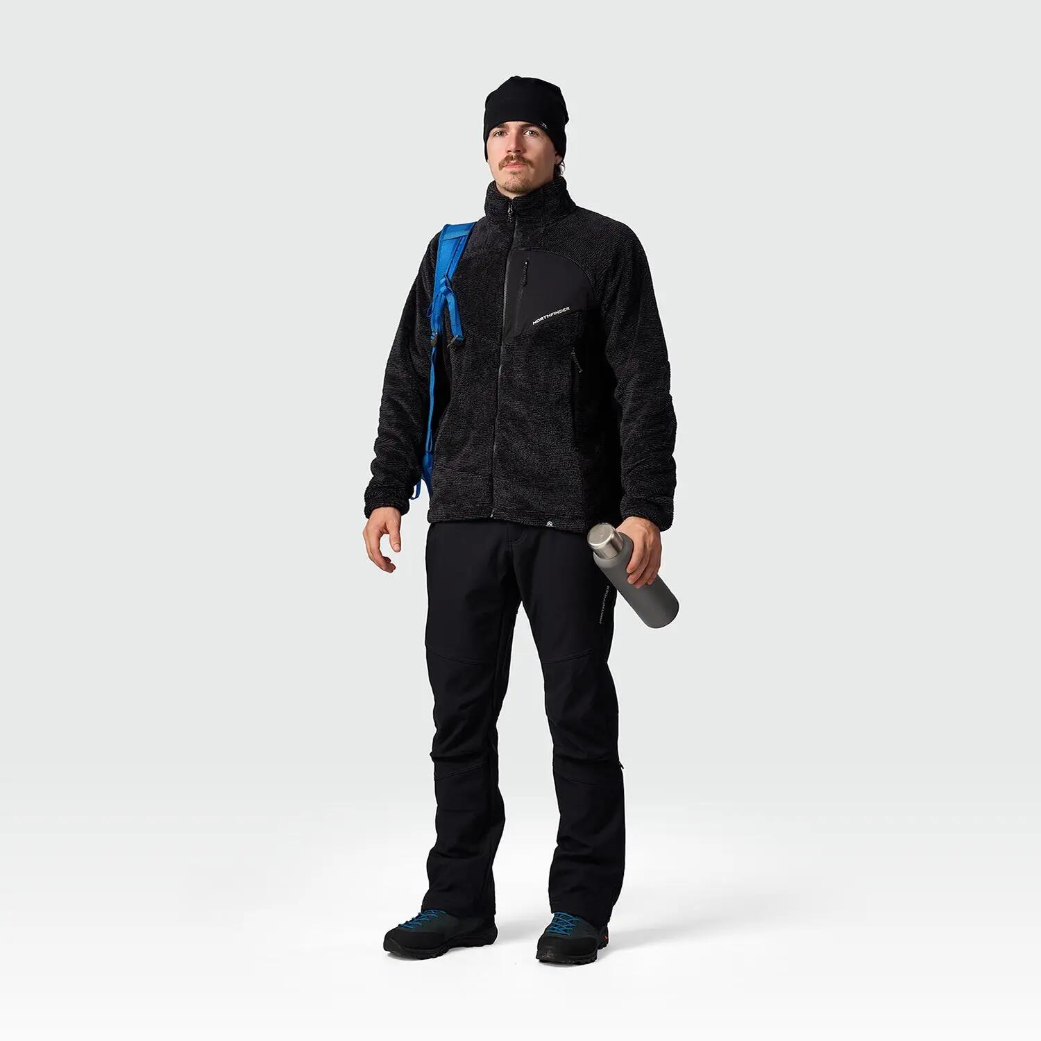 Pánský aktivní fleece svetr SEBA, sherpa fleece, regular střih 2/6