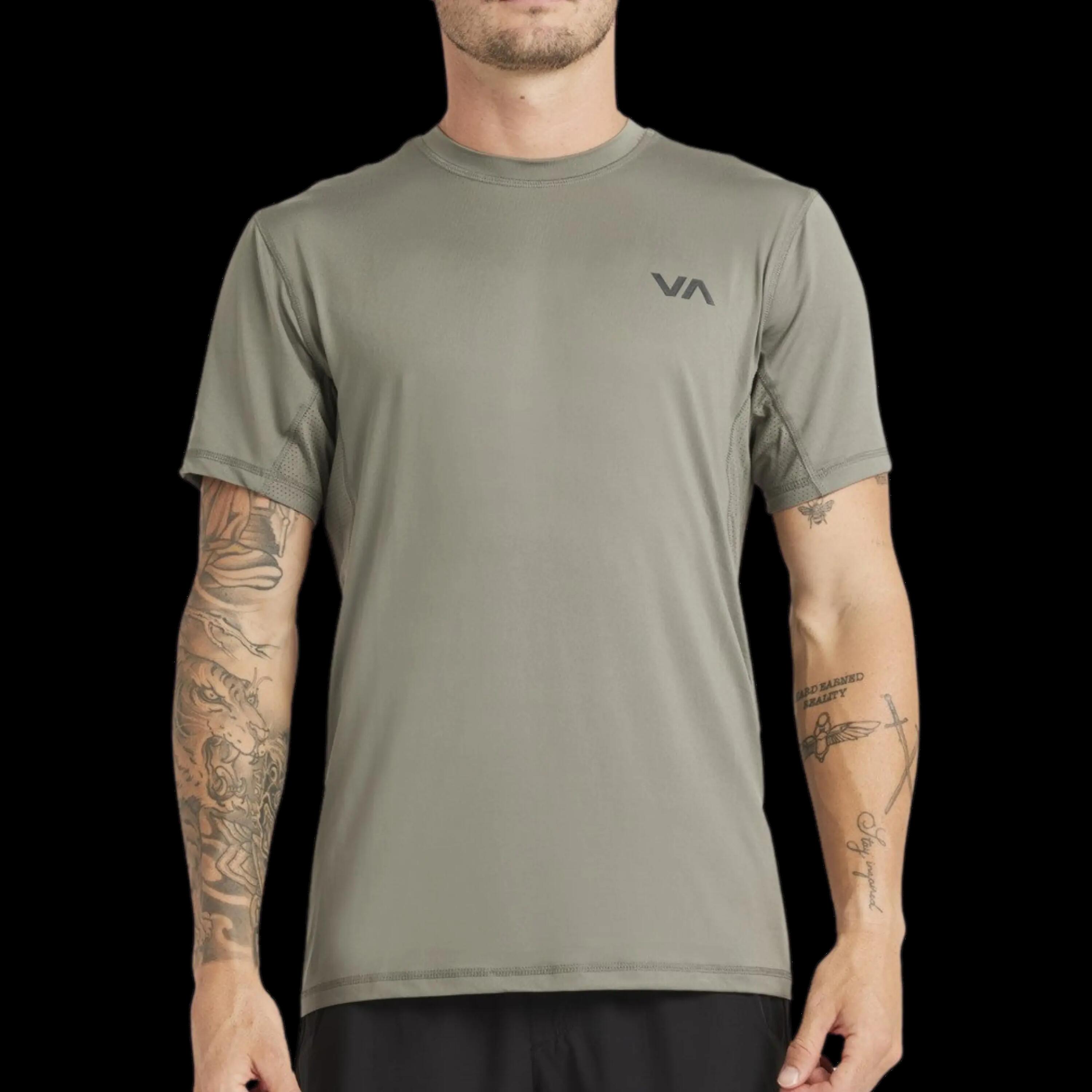 Camiseta Rvca VA Sport Vent Verde Salvia 1/4