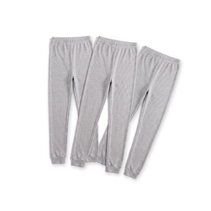 Damen Skiunterhose lange Unterhose mit Innenfleece Baumwolle Polyester 3er Pack