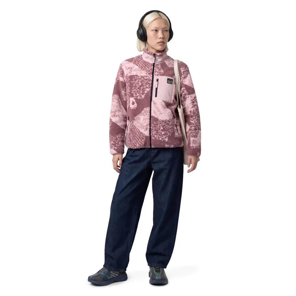 Dames sherpa fleecejack voor Boreas-W Pink Roze 3/7