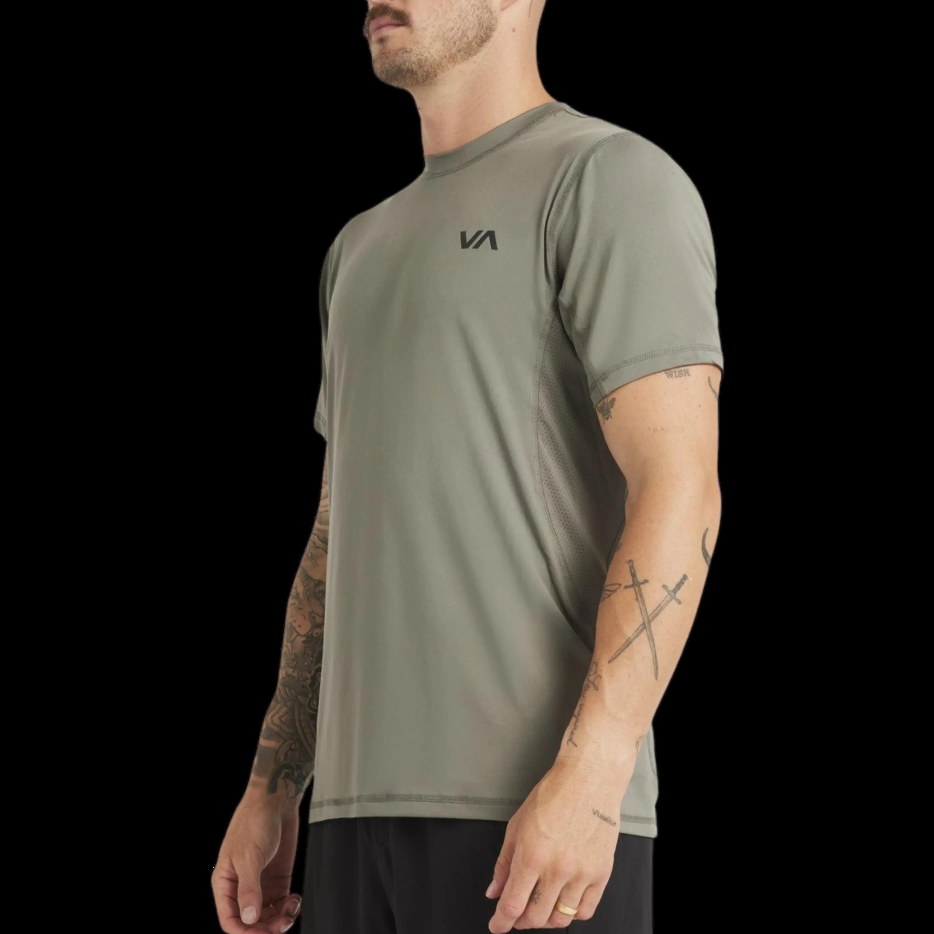 Camiseta Rvca VA Sport Vent Verde Salvia 3/4