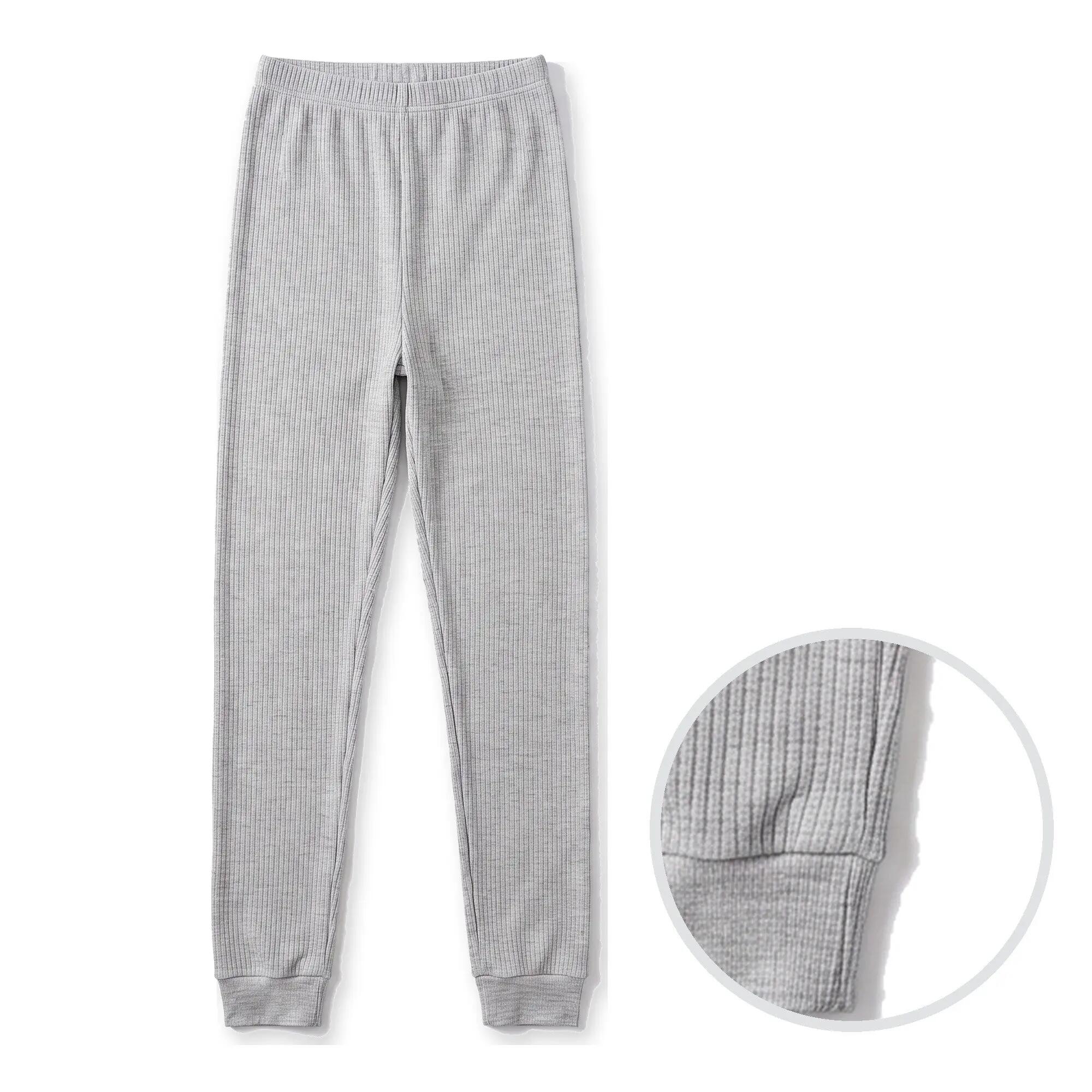Damen Skiunterhose lange Unterhose mit Innenfleece Baumwolle Polyester 3er Pack 3/6