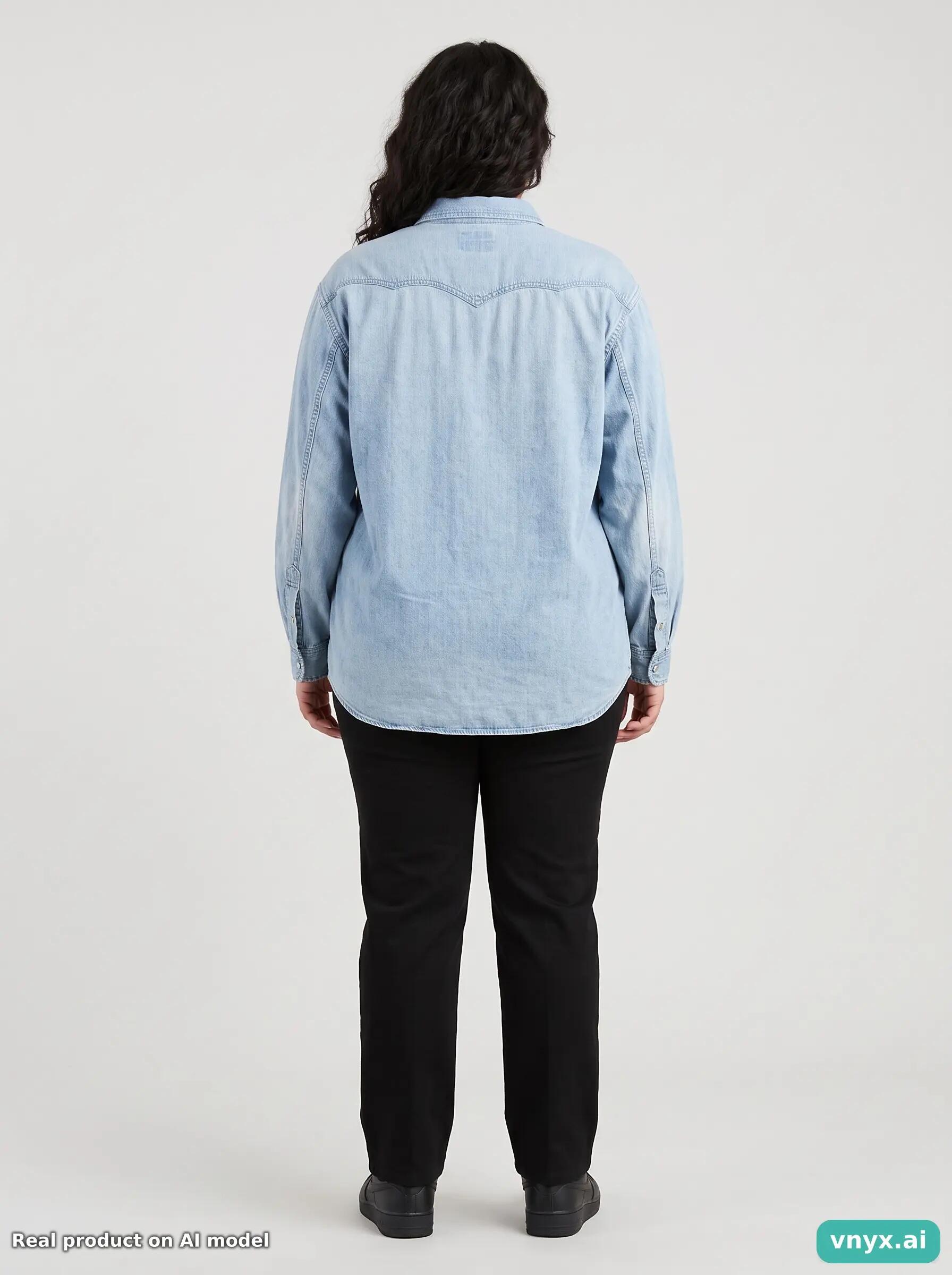Second Life - Vintage Levi's Light Blue Shirt Women L 4/6