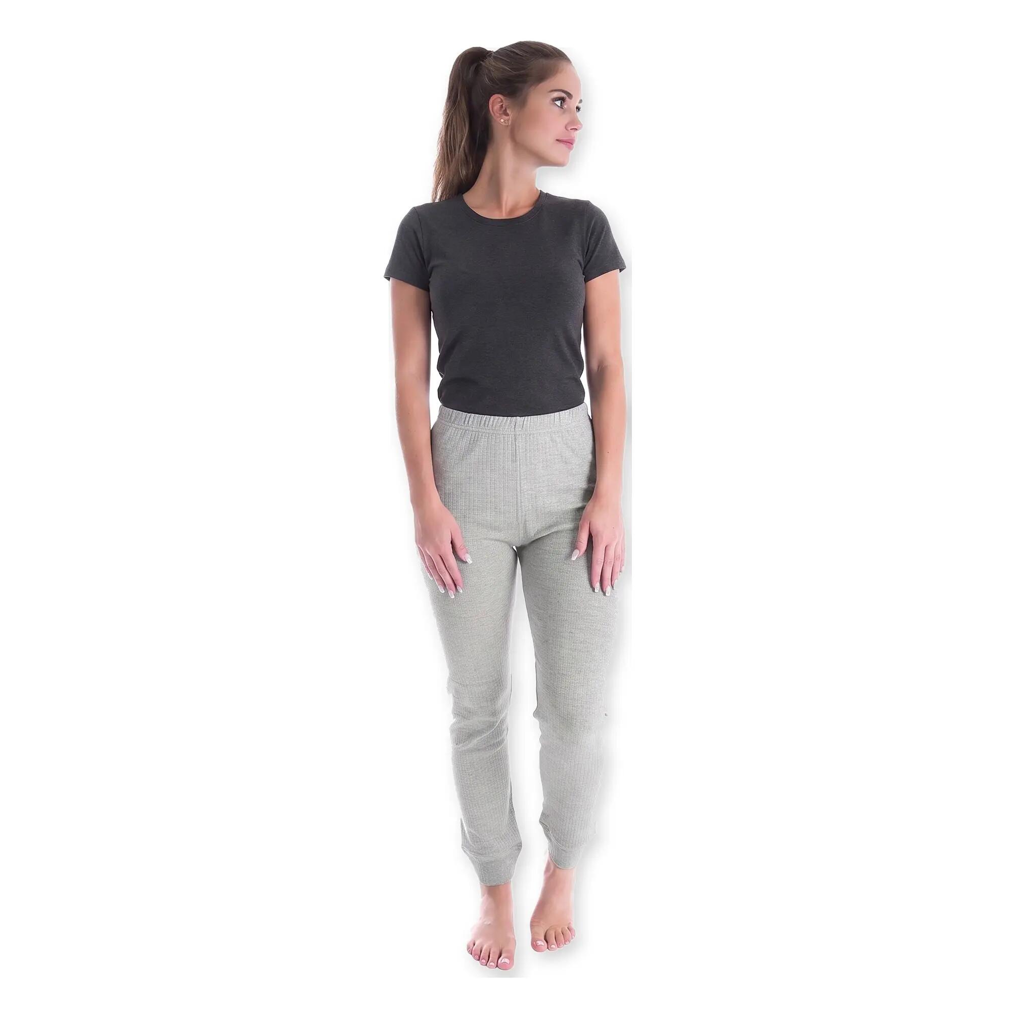 Damen Skiunterhose lange Unterhose mit Innenfleece Baumwolle Polyester 3er Pack 2/6