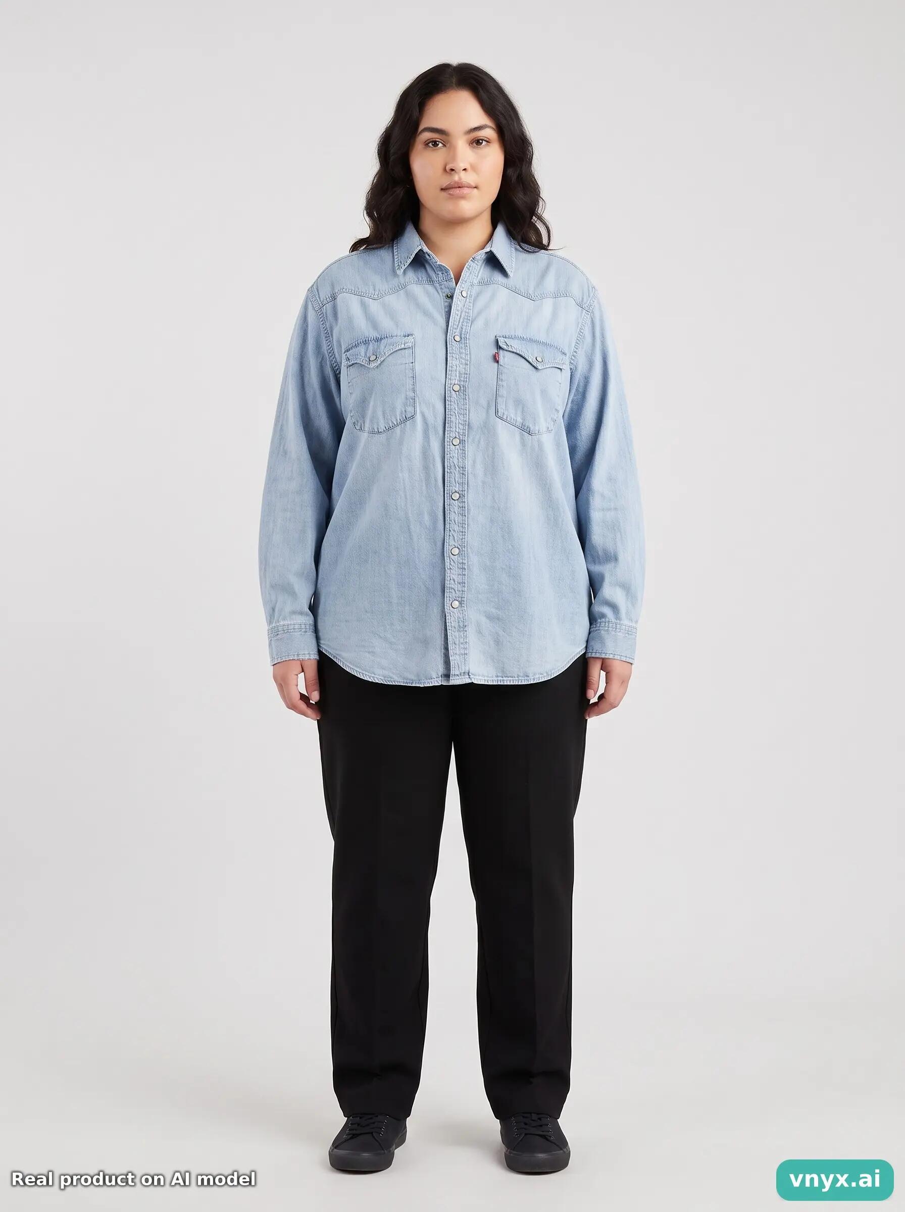 Second Life - Vintage Levi's Light Blue Shirt Women L 3/6