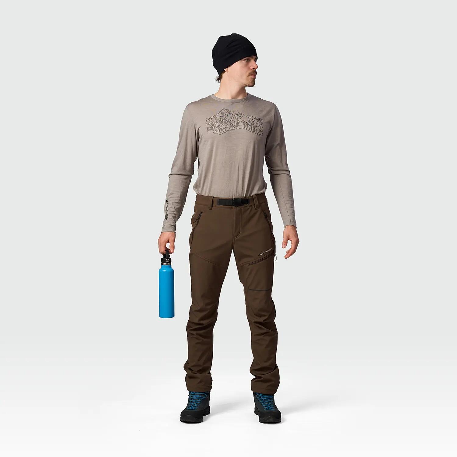 Pánské trekingové kalhoty GOBERTO, 3vrstvý softshell 3/7