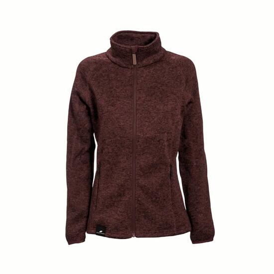 Strick Fleecejacke mit Pile ohne Kapuze