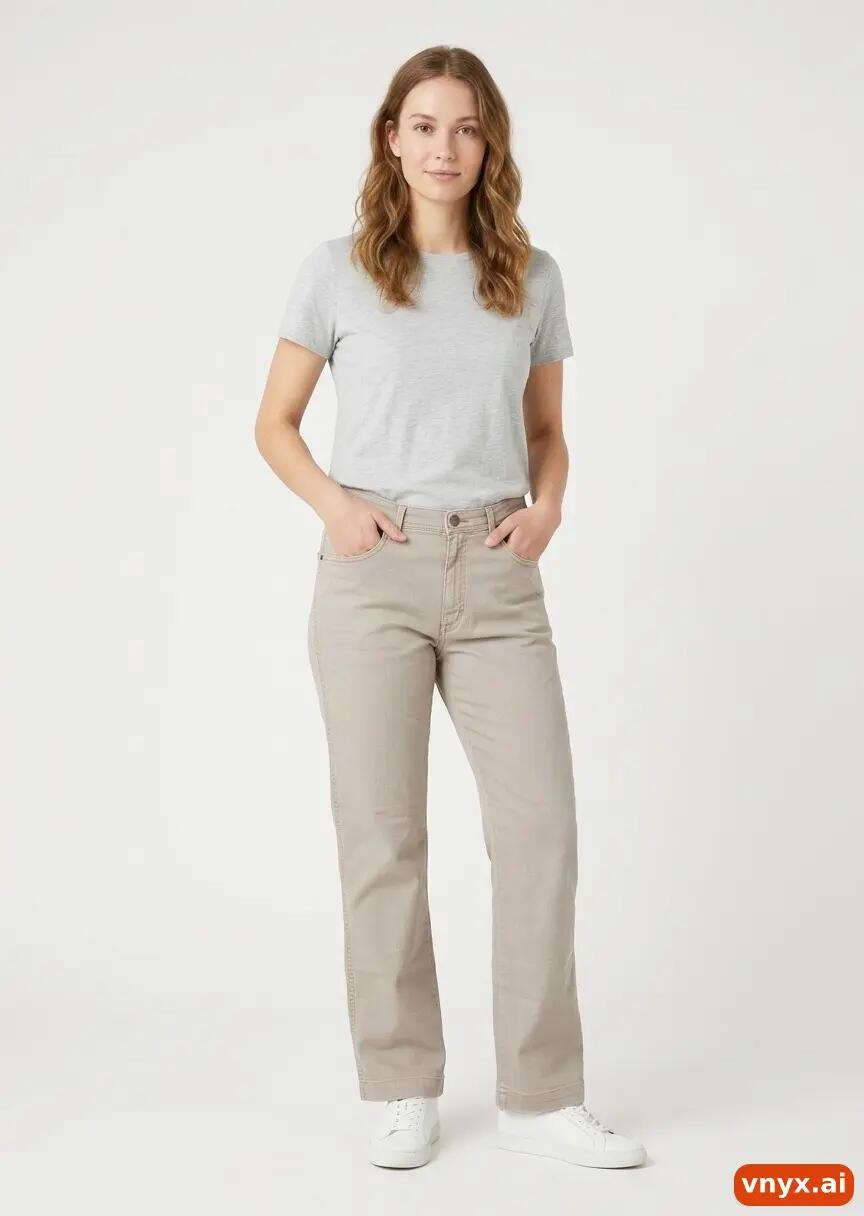 Second Life - Vintage Wrangler Muted Beige Jeans Women W40 2/6