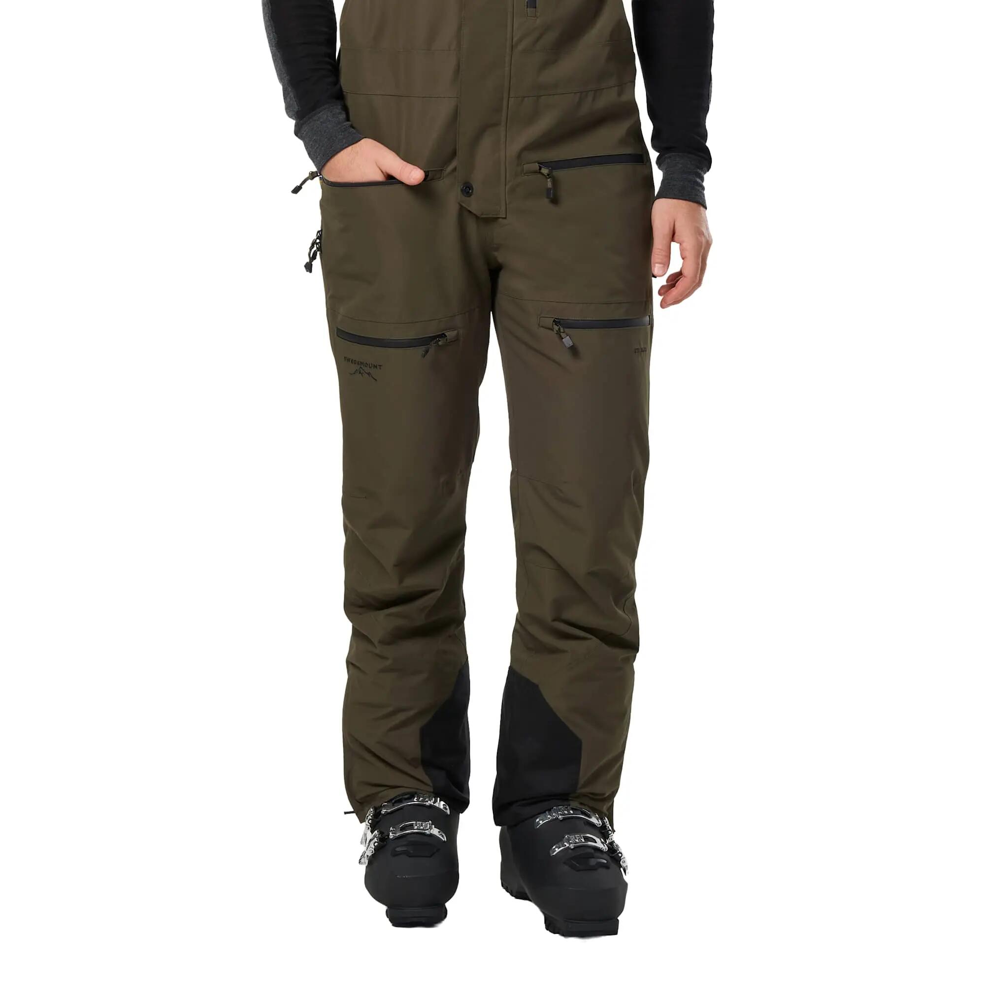 Pantaloni Con Bretelle Sci Uomo Impermeabile Freeride 7/14
