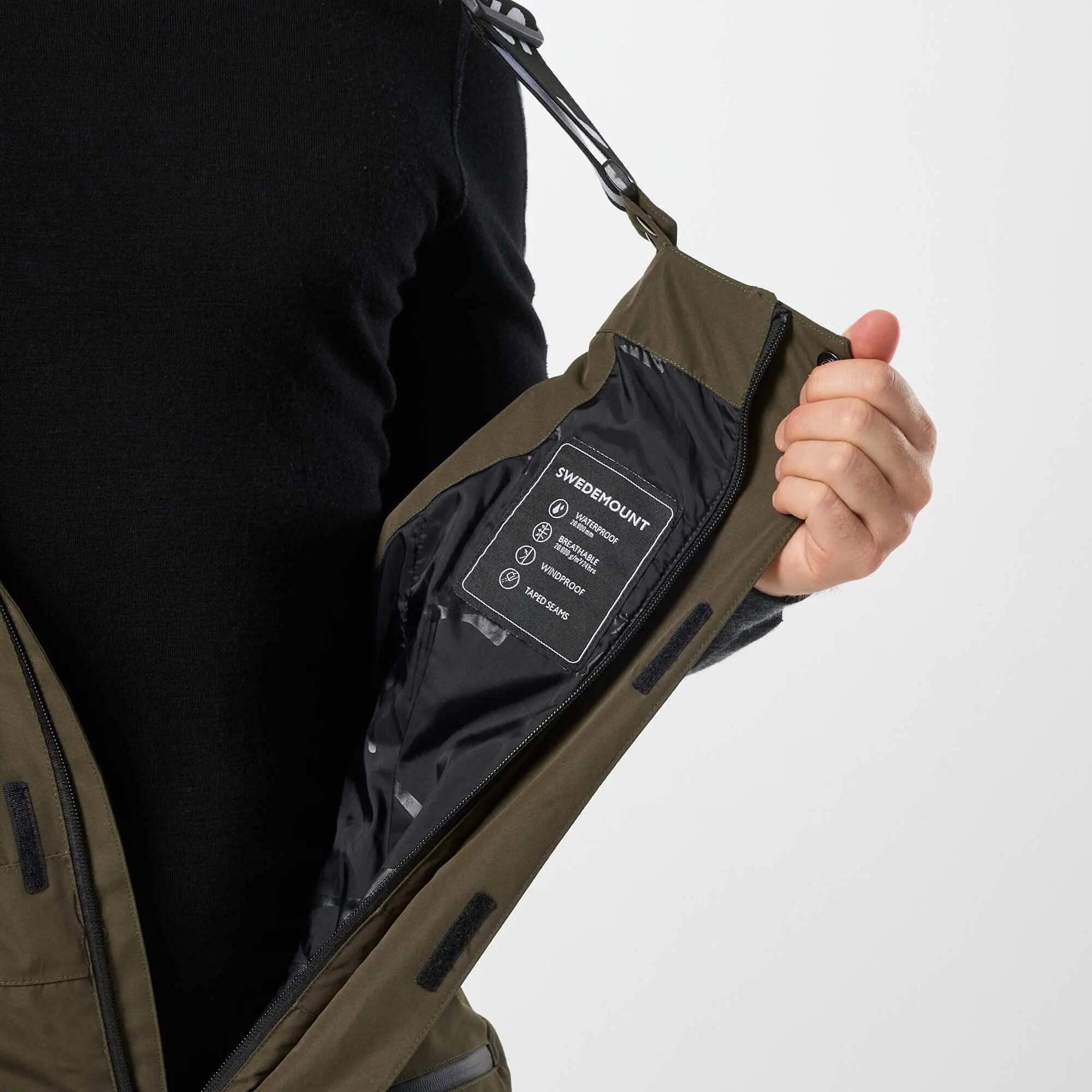 Pantaloni Con Bretelle Sci Uomo Impermeabile Freeride 12/14