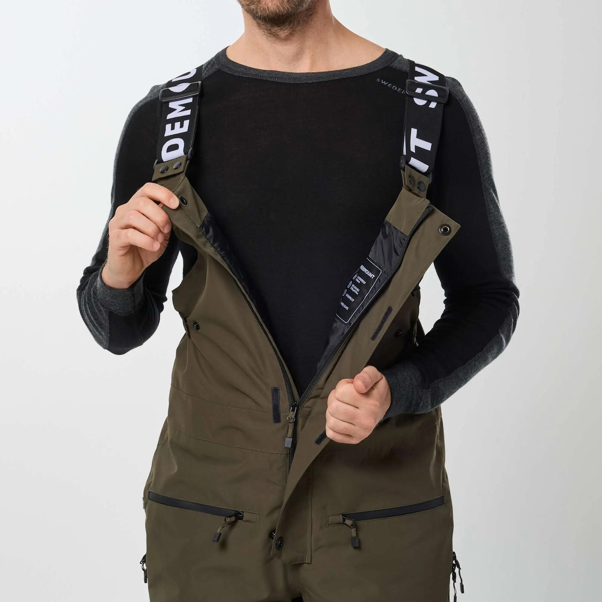 Pantaloni Con Bretelle Sci Uomo Impermeabile Freeride 11/14