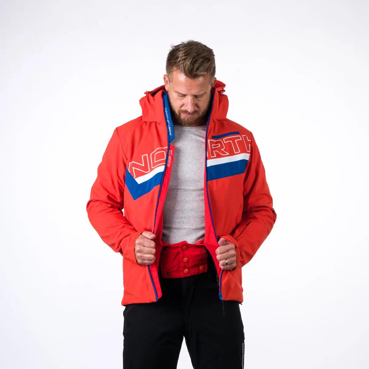 Pánská trendová lyžařská zateplená bunda s plnou výbavou softshell 3L NATHAN 12/12