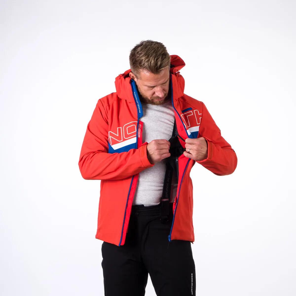 Pánská trendová lyžařská zateplená bunda s plnou výbavou softshell 3L NATHAN 11/12