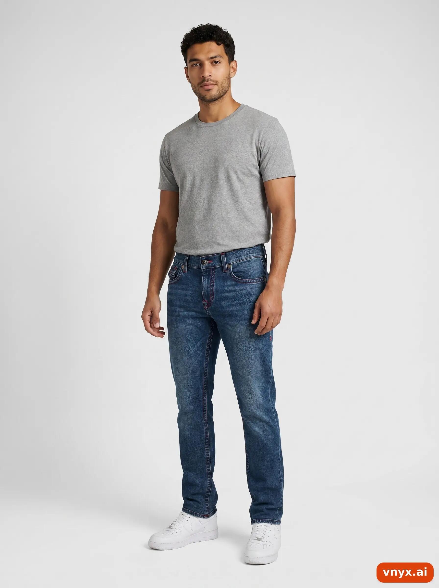 Second Life - Vintage True Religion Dark Blue Jeans Men W38 3/6