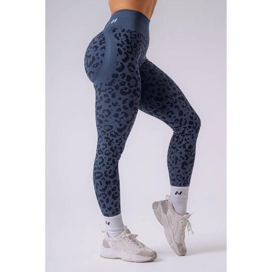 Push-Up Kompressionsleggings mit Leopardenmuster PRIMAL 849 BLUE LEOPARD
