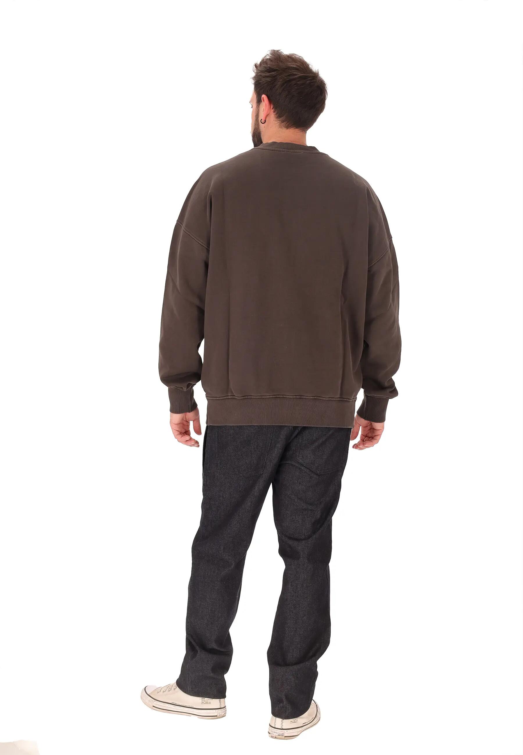 Herren Sweatshirt Diesel Adrastos 100% Baumwolle dunkelgrau casual 3/6