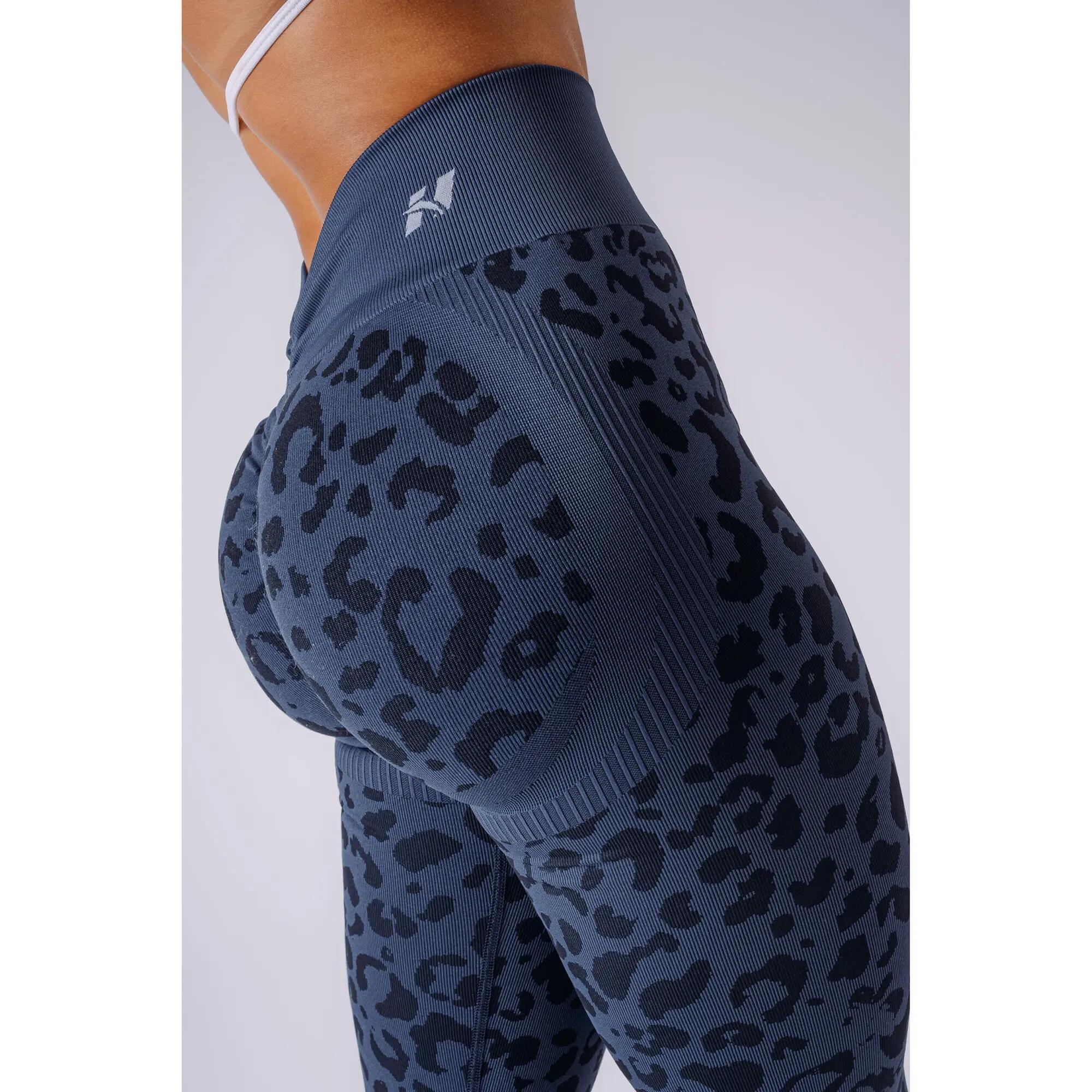 Push-Up Kompressionsleggings mit Leopardenmuster PRIMAL 849 Dunkelblaue 4/5