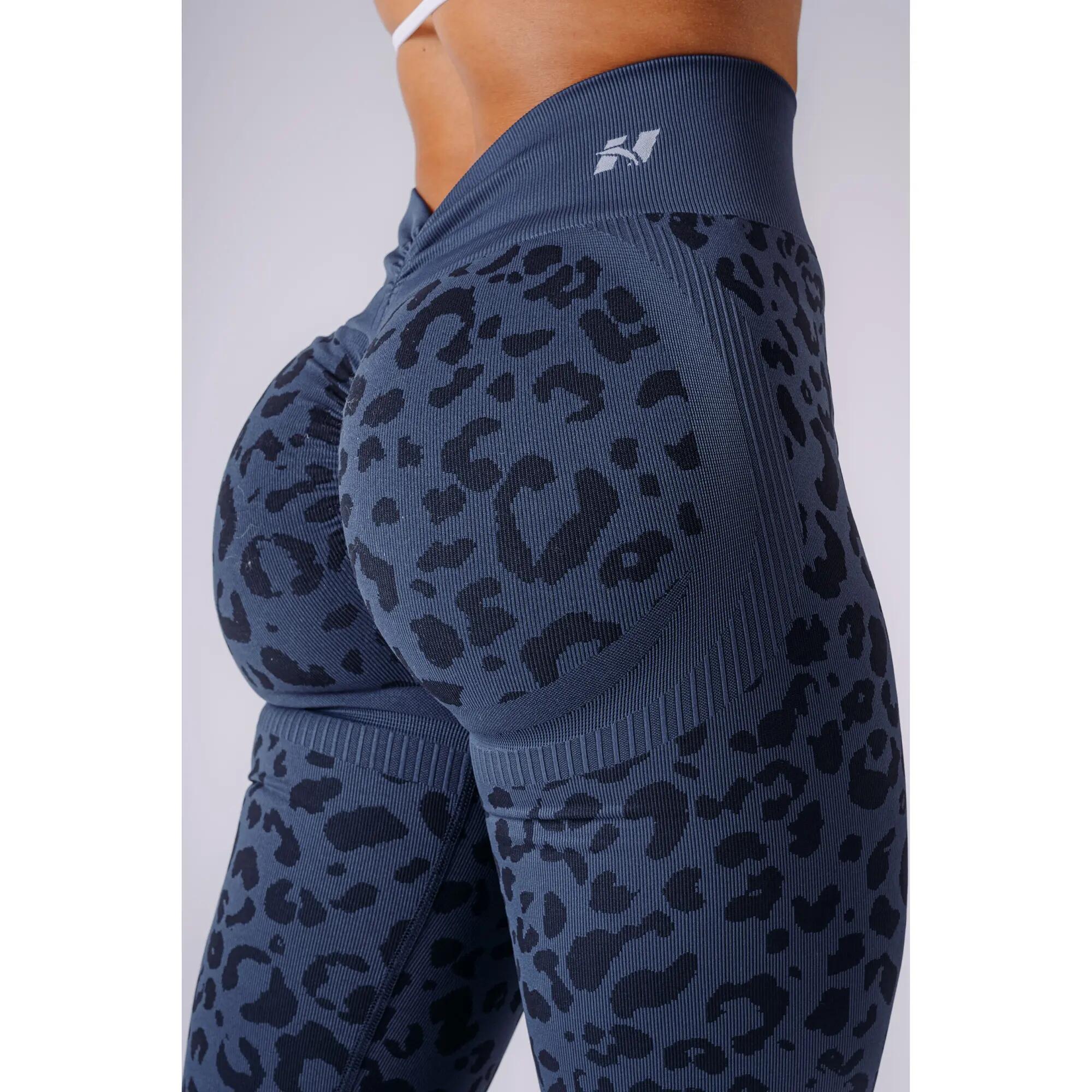 Push-Up Kompressionsleggings mit Leopardenmuster PRIMAL 849 Dunkelblaue 3/5