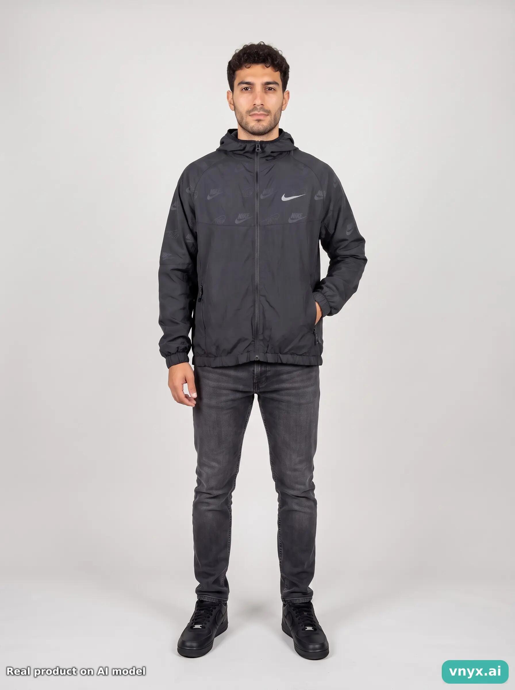 Second Life - Vintage Nike Dark Black Windbreaker Men M 6/6