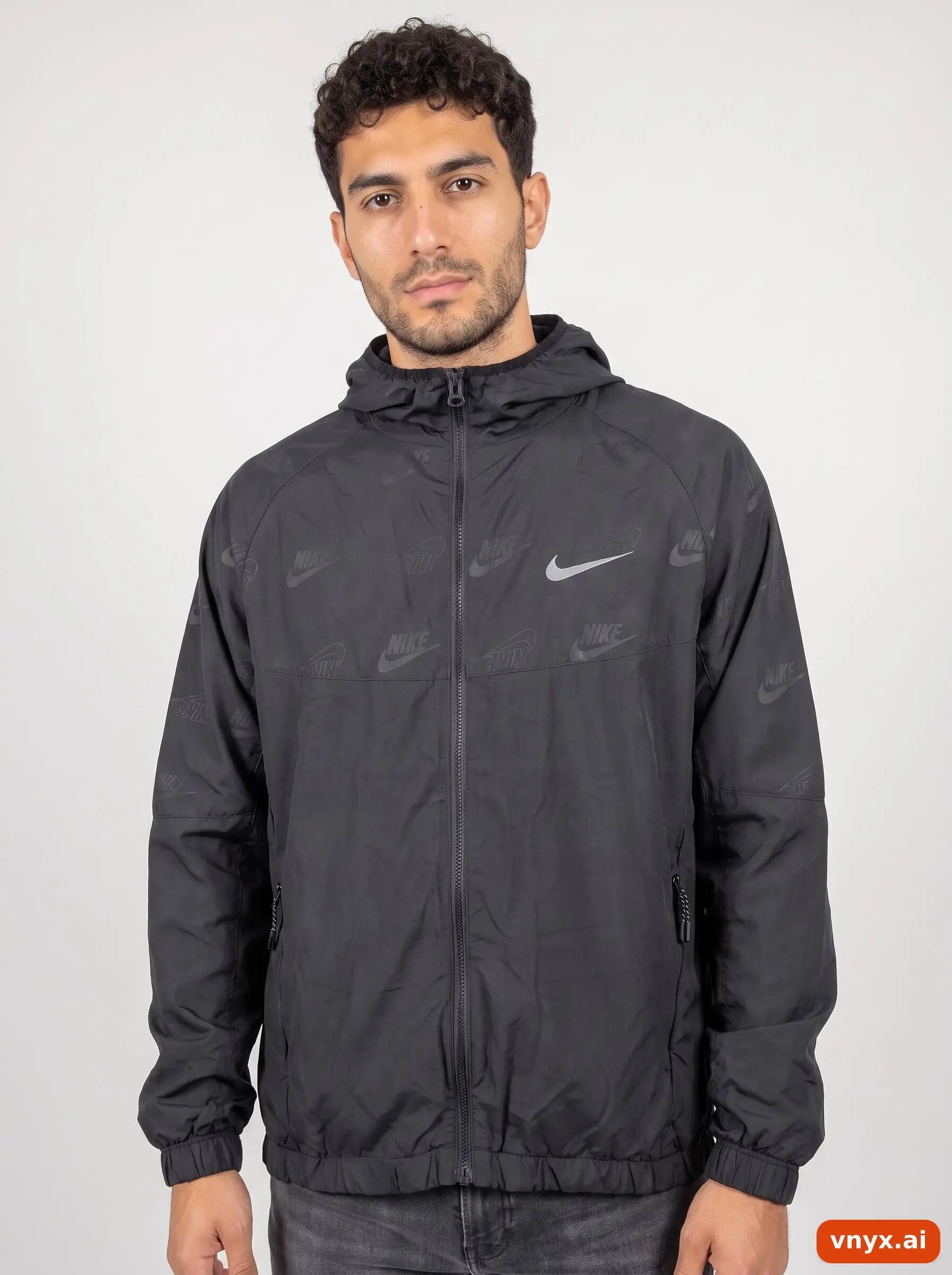 Second Life - Vintage Nike Dark Black Windbreaker Men M 5/6